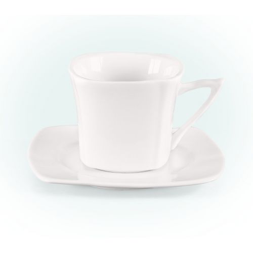  Aricola Tassen Set 13-teilig fuer Tee oder Kaffee. Kompaktes Set bestehend aus 6 Tassen (150ml) mit Untertassen und praktischem Holzstander.