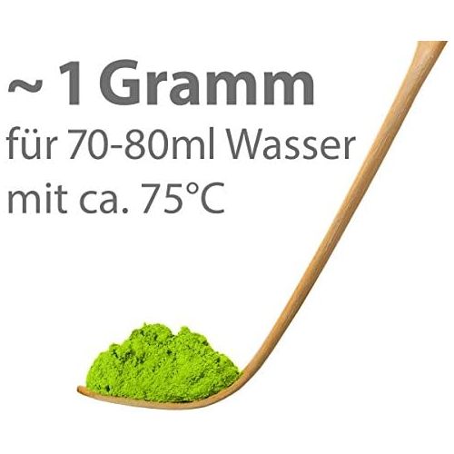  Matcha-Set 3-teilig moosgruen,bestehend aus Matcha-Schale, Matcha-Loeffel und Matcha-Besen (Bambus) in Geschenkbox. Original Aricola