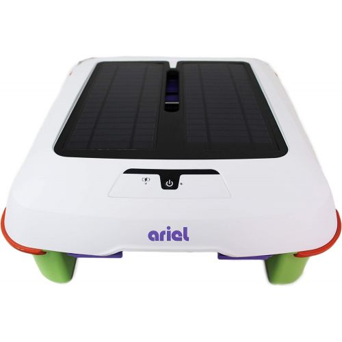  Solar Breeze Ariel Automatic Robot Solar Pool Skimmer with Easy to Empty Oversized Filter Tray and Integrated Smart Technology with Obstacle Avoidance, Plus Solar Powered Cordless