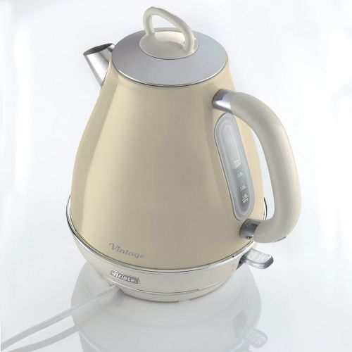  Ariete 2869CR Vintage Design-Wasserkocher 2200, lackierter Edelstahl 1.7 liters, beige