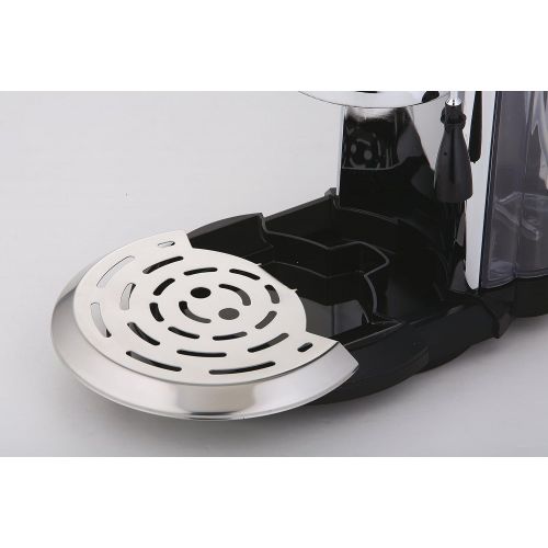  Ariete 1387 1387/20 Kaffeevollautomat Novecento Espresso, Cappuccino, Vano Scalda Becher, 1100 W, 2 Tassen, 15 bar, Chrom, Silber/schwarz, 1150, kilograms