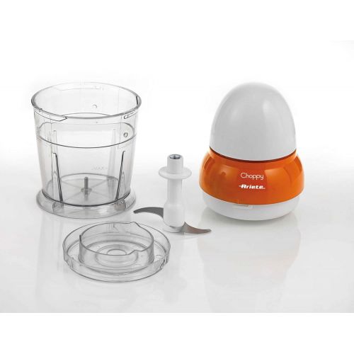  Ariete 1836 Choppy Zerkleiner, Kuechenhelfer, 160 W, Kunststoff, Orange, Weiss