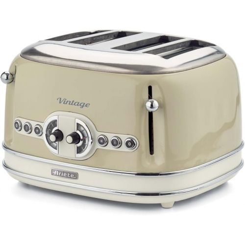  Marke: Ariete Ariete 156/03-beige Vintage 4-Schlitz-Toaster, lackiertes Metall, Beige