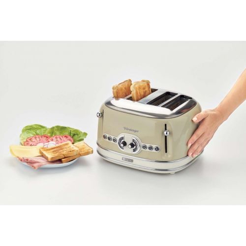  Marke: Ariete Ariete 156/03-beige Vintage 4-Schlitz-Toaster, lackiertes Metall, Beige