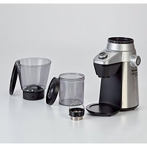  Ariete Grinder Pro Kaffeemuehle Elektro Profi, 15Stufen Mahlleistung, 150W, 0.3kg, Kunststoff, Silver/Schwarz