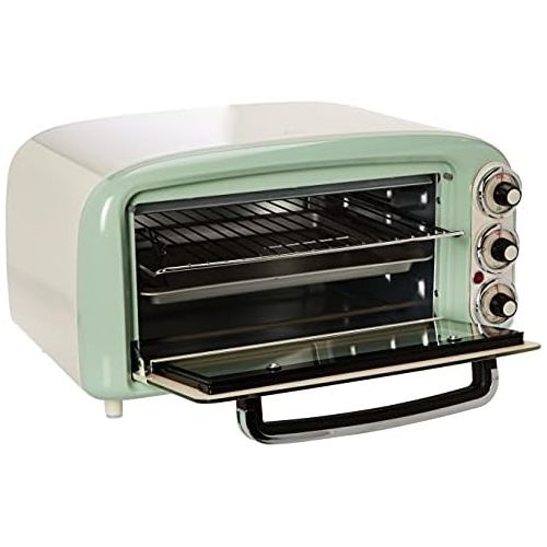  [아마존베스트]Ariete 979 04 Vintage Mini Oven Stainless Steel 18 Litres Green