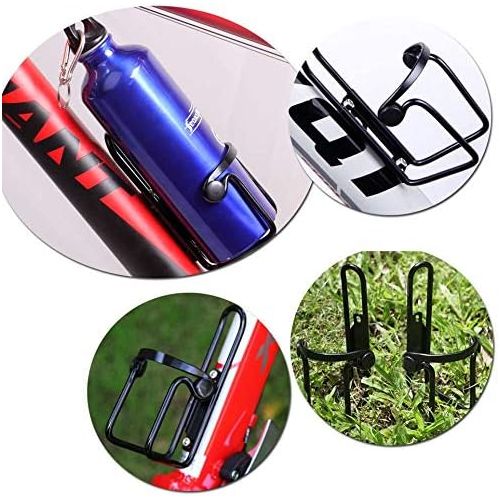  Ariie Bike Water Bottle Cages, Bike Bicycle Lightweight Aluminum Alloy Bottle Holder Cages for Outdoor Activities 2 Pack