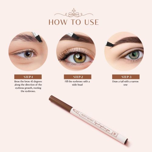  [아마존 핫딜]  [아마존핫딜]Arishine Eyebrow Tattoo Pen Microblading Eyebrow Pencil Tattoo Brow Ink Pen with a Micro-Fork Tip Applicator...