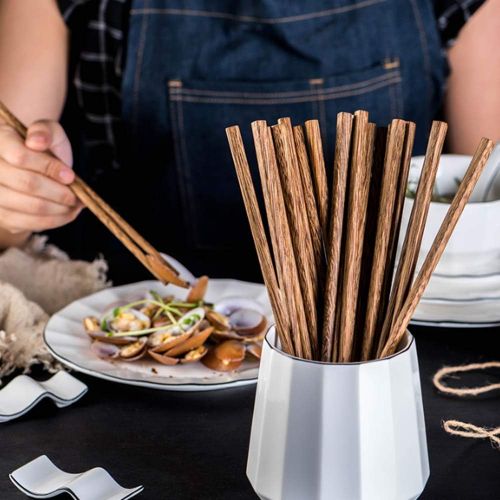  [아마존베스트]Arit Estelleshows 10-Pairs Wooden Chopsticks, Dishwasher Safe Chopstick,ReusableNatural Healthy, Chinese Classic Style for Kitchen, Dining Room, Gourmet, Noodles (9.8 Inch)