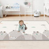 Arkmiido Baby Play Mat Folding Extra Large Waterproof Baby Crawling Mat for Infants Toddlers, Crawling, Gym or Tummy Time
