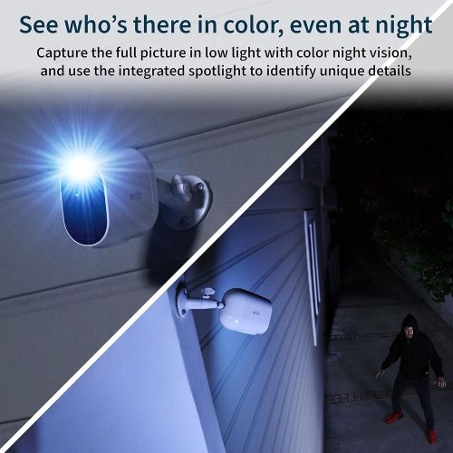  [아마존베스트]Arlo Essential Spotlight Camera | 1 Pack | Wire-Free, 1080p Video | Color Night Vision, 2-Way Audio, 6-Month Battery Life | Direct to WiFi, No Hub Needed | Works with Alexa | White