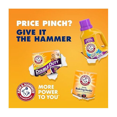  ARM & HAMMER Plus OxiClean with Odor Blasters Concentrated Laundry Detergent, 5-in-1 Laundry Stain Remover, Fresh Burst Detergent Power Paks, 42 Count Bag