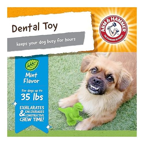  Arm & Hammer for Pets Nubbies Wishbone Dog Dental Toy| Best Dog Chew Toy for Moderate Chewers | Dog Dental Toy Helps Reduce Plaque & Tartar | Chicken Flavor Baking Soda (Pack of 1)