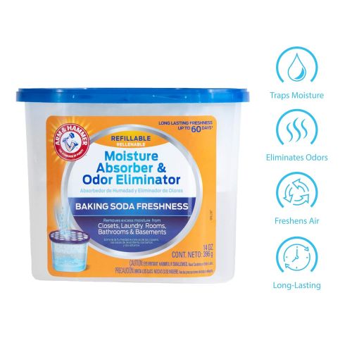  Arm & Hammer FGAH14R Moisture Absorber, Blue, 14 oz. Tub