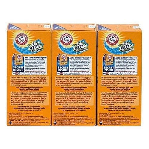 Arm & Hammer Pet Fresh Carpet Odor Eliminator Plus Oxi Clean Dirt Fighters (Pack of 3), 48.9 Ounce