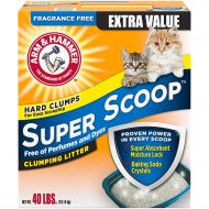 Arm & Hammer Super Scoop Clumping Litter, Fragrance Free 40lb