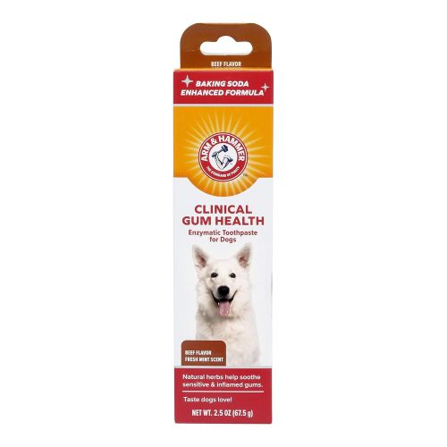  Arm & Hammer for Pets Arm & Hammer Clinical Care Dental Gum Health Enzymatic Toothpaste for Dogs | Soothes Inflamed Gums | Safe for Puppies, Beef Flavor