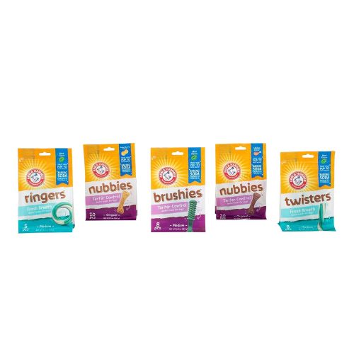  Arm & Hammer for Pets Arm & Hammer Dental Chews for Dogs | Dog Dental Treats that Fight Bad Breath and Remove Plaque & Tartar without Brushing | Great for Small & Large Dogs