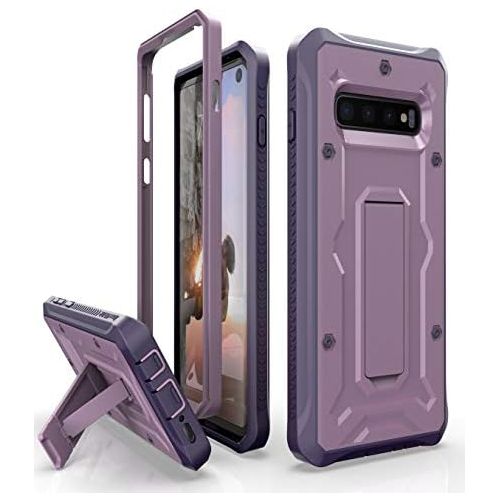  [아마존베스트]ArmadilloTek Vanguard Designed for Samsung Galaxy S10 Case (2019 Release) Military Grade Full-Body Rugged with Kickstand Without Built-in Screen Protector (Purple)