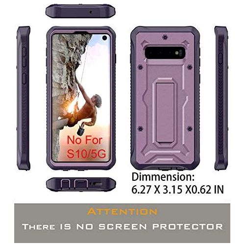  [아마존베스트]ArmadilloTek Vanguard Designed for Samsung Galaxy S10 Case (2019 Release) Military Grade Full-Body Rugged with Kickstand Without Built-in Screen Protector (Purple)