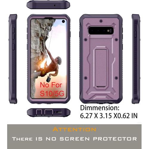  [아마존베스트]ArmadilloTek Vanguard Designed for Samsung Galaxy S10 Case (2019 Release) Military Grade Full-Body Rugged with Kickstand Without Built-in Screen Protector (Purple)