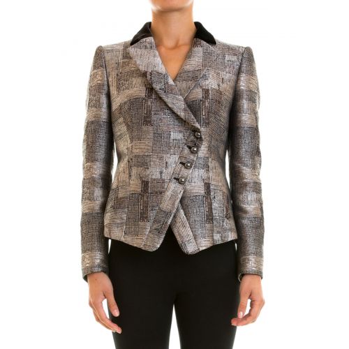  Armani Collezioni Velvet details shimmering blazer