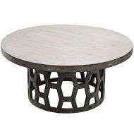Armen Living LCCNCOTO Centennial Coffee Table with Grey Wood Top and Grey Wood Finish