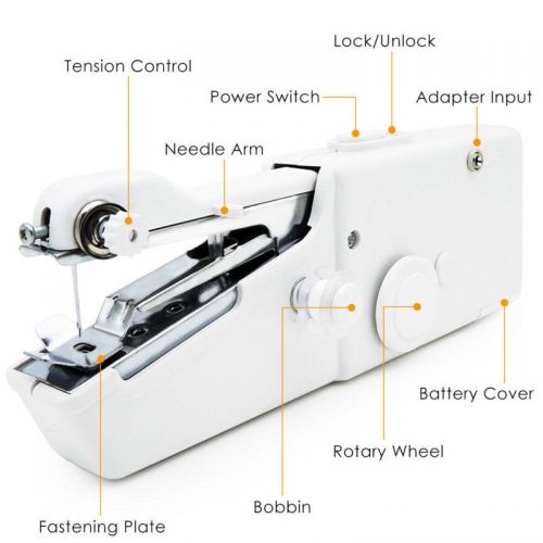  Armyshop Portable Mini Smart Electric Tailor Stitch Hand- held Sewing Machine Home Travel