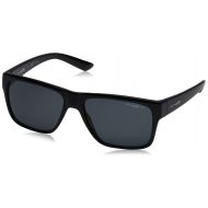 Arnette Mens Reserve Polarized Square Sunglasses, BLACK, 57 mm