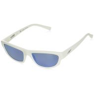 Arnette Lost Boy, Post Malone Exclusive Collection, Unisex Rectangular Polarized Sunglasses White Frame/Blue Lens 56 MM