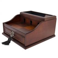 Arolly Wood Finish Mahogany Valet Charging Station Organizer for iPhone, Samsung and other Smart Phones - Elora