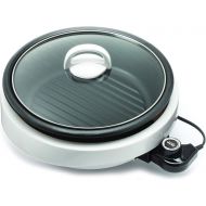 Aroma Housewares ASP-137 Grillet 3Qt. 3-in-1 Cool-Touch Electric Indoor Grill Portable, Dishwasher Safe, 3-Quart, White