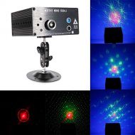 Aromzen 9W RGB Auto/Manual/Sound Active Remote Control LED Strobe Laser Stage Light
