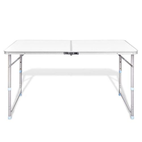  Aromzen Foldable Camping Table Height Adjustable Aluminum 47.2x23.6