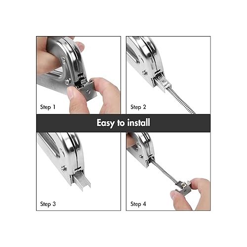  Arrow T50 Heavy Duty Staple Gun Kit, All Chrome Steel Stapler, with 3750 Pieces T50 1/4