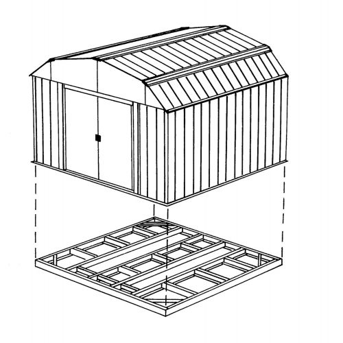  Arrow FDN109 Storage Shed with Floor Base Kit for 8x8, 10x8 & 10x9 Arrow sheds
