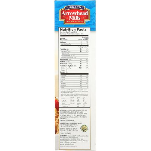  Arrowhead Mills Organic Cereal, Oat Bran Flakes, 12 oz. Box (Pack of 12)