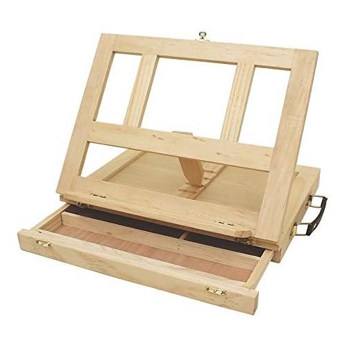  Art Alternatives Marquis Artists Adjustable Desk Box Easel, Natural