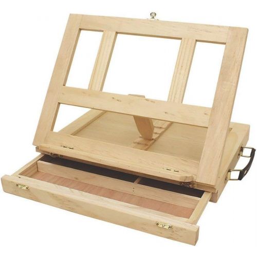  Art Alternatives Marquis Artists Adjustable Desk Box Easel, Natural