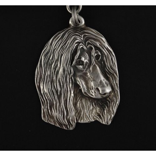  Art Dog Ltd. Deerhound, Silver Hallmark 925, Silver Dog Keyring, Keychain, Limited Edition, Artdog