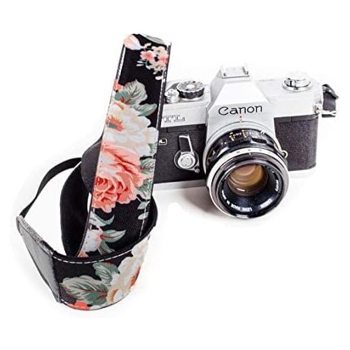  Art Tribute Rose Flowers Stocking Stuffer Camera Strap Belt for All DSLR Camera Elegant Universal DSLR Strap, Unique Pattern Neck Shoulder Strap for Canon, Nikon, Pentax, Sony, Fujifilm and Di