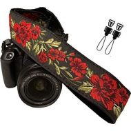 Art Tribute Rose Flowers Camera Strap For All DSLR Camera. Cotton Elegant Universal Neck & Shoulder Strap, Best Gift for Men & Women Photographers