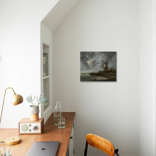  Art.com Windmill at Wijk Bij Duurstede Stretched Canvas Print Wall Art By Jacob Isaacksz Van Ruisdael