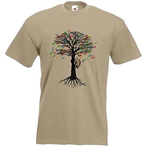  [아마존베스트]Art2tshirt Bodhran T-Shirt Musical Tree Bodhran Irish Frame Drum in Sizes Small to XXL