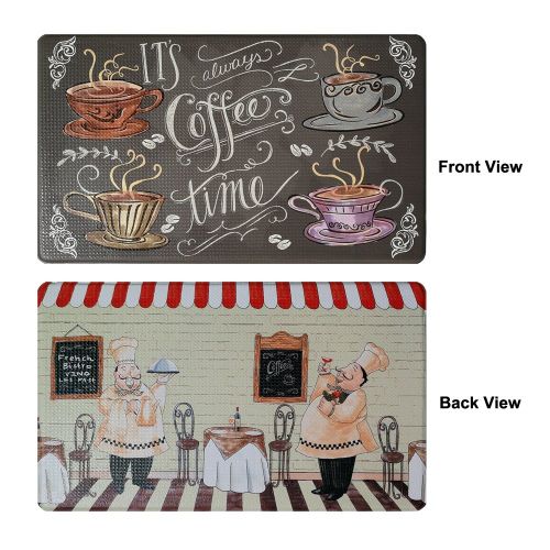  Art3d Premium Double-Sided Anti-Fatigue Chef Rug, Anti-Fatigue Comfort Mat. Multi-Purpose Decorative Standing Mat for the Kitchen, Bathroom, Laundry Room or Office, 18 X 30