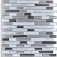 [아마존 핫딜] [아마존핫딜]Art3d 10-Piece Stick on Backsplash Tile for Kitchen/Bathroom, 12 x 12 Gray-White Tile