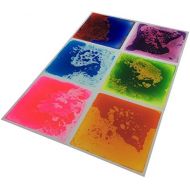 [아마존베스트]Art3d 6-Tile Multi-Color Exercise Mat Liquid Encased Floor Playmat Kids Safety Play Floor Tile, 16 Sq.Ft