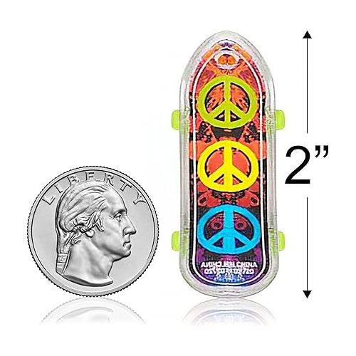  ArtCreativity Mini Finger Skateboards for Kids (Bulk Pack of 144) Durable Finger Boards in Assorted Designs, 2 Inch Fingerboard Skateboard Party Favors, Goody Bag Fillers