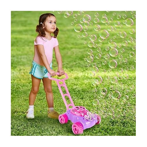  ArtCreativity Bubble Lawn Mower for Toddlers, Kids Bubble Blower Machine, Indoor Outdoor Push Gardening Toys for Kids Age 1 2 3 4 5, Birthday Gifts Party Summer Backyard Toys for Preschool Baby Girls