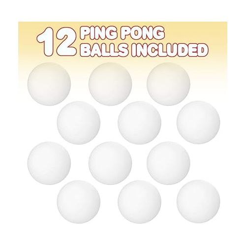  ArtCreativity White Ping Pong Balls - Pack of 12 - Mini 1.5 Inch Ping Pong Balls for Goldfish Game, Halloween Table Games, Fun Carnival Games Supplies for Kids, Parties